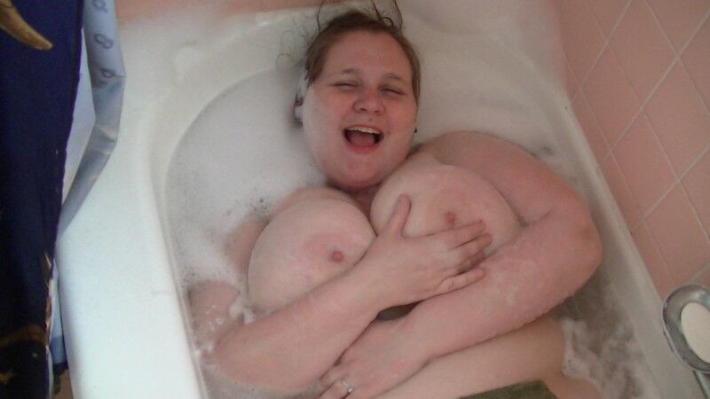 christine taking a bath