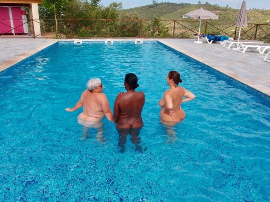 BBW Nudist Slut Friends on Holiday