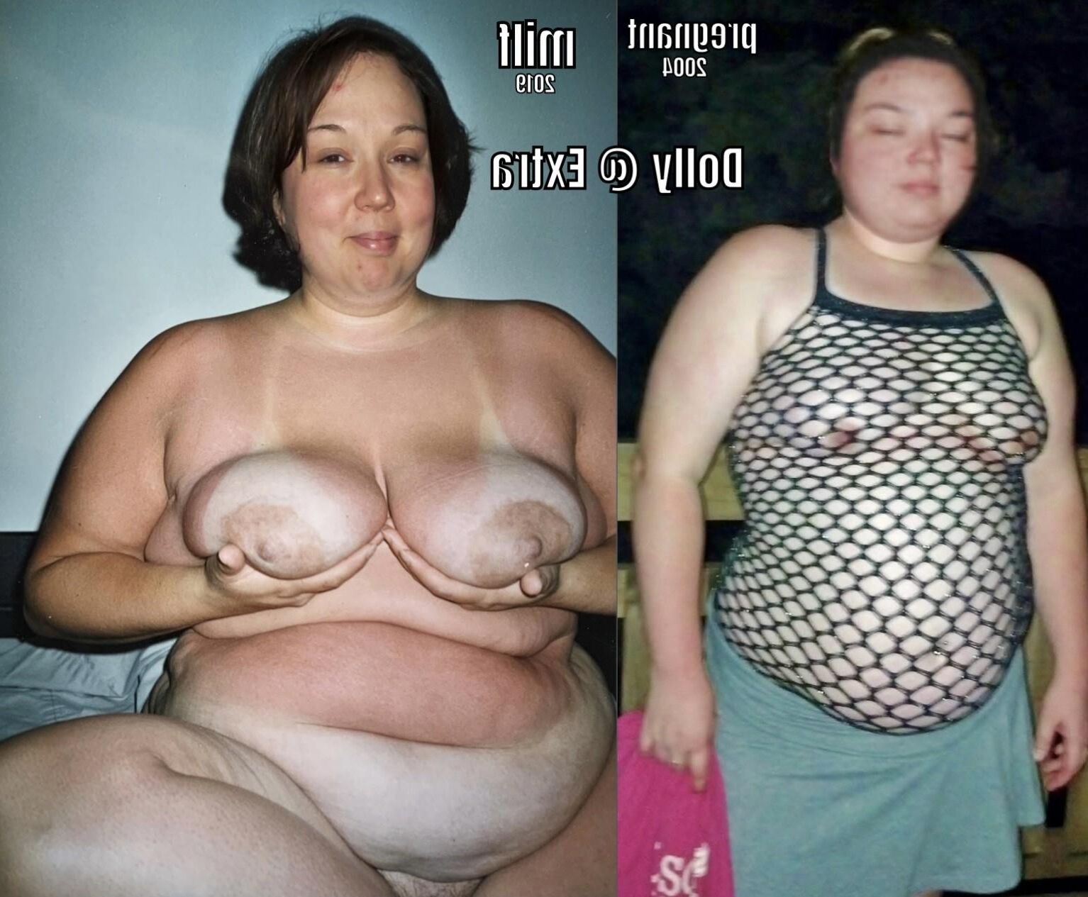 Then : young & pregnant !   NOW = milf ! Dolly @ Extra Meat Pack