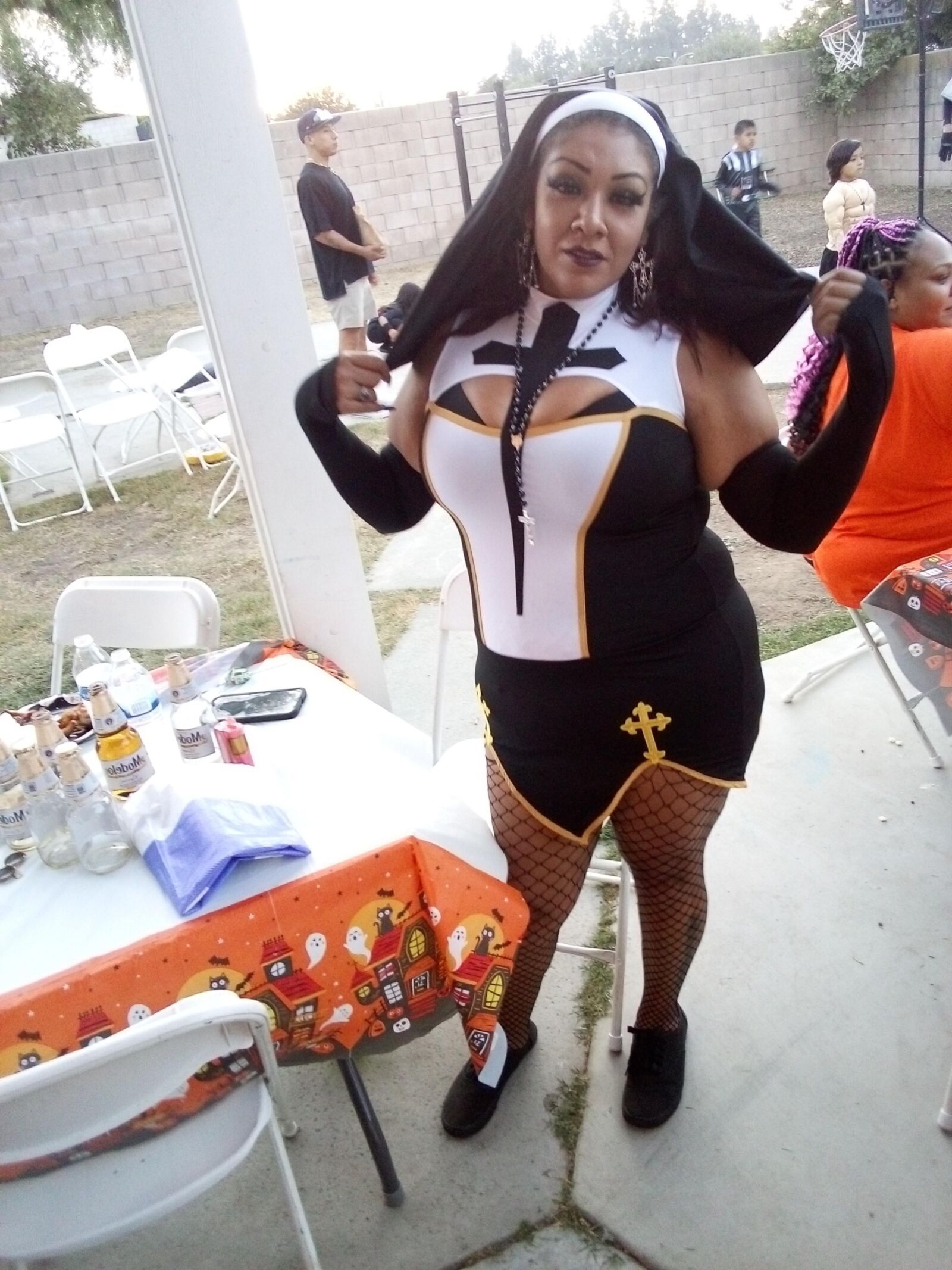 CHINA LOCA DRESSED UP AS A SLUTTY NUN 