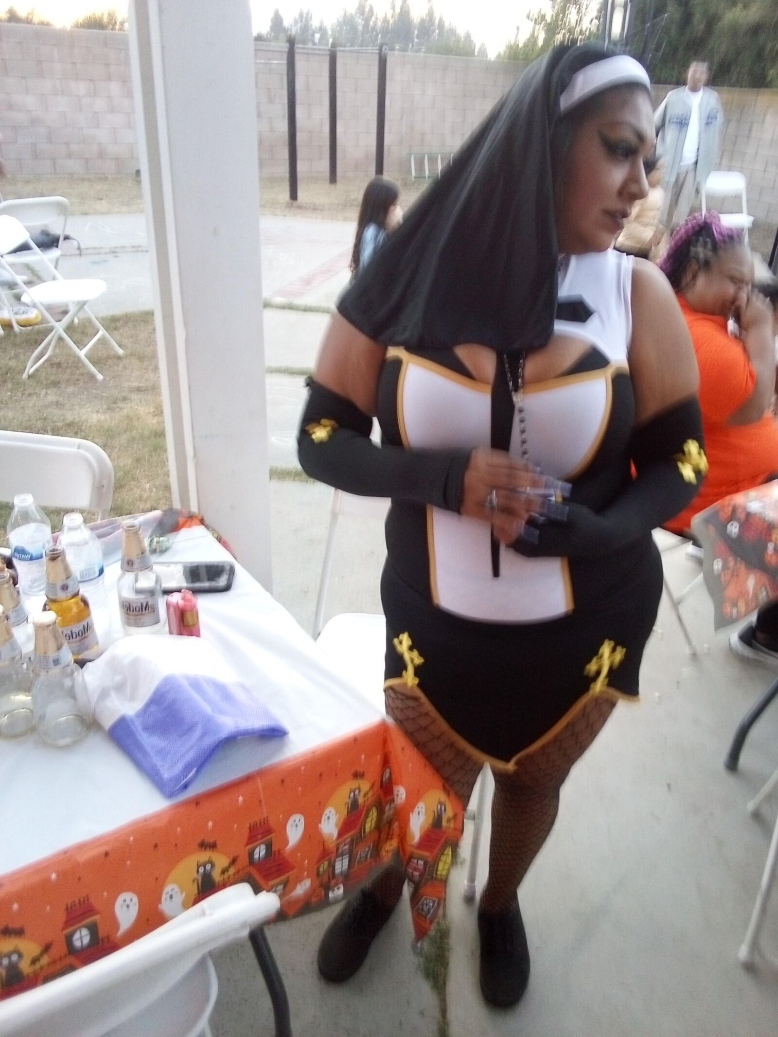 CHINA LOCA DRESSED UP AS A SLUTTY NUN 