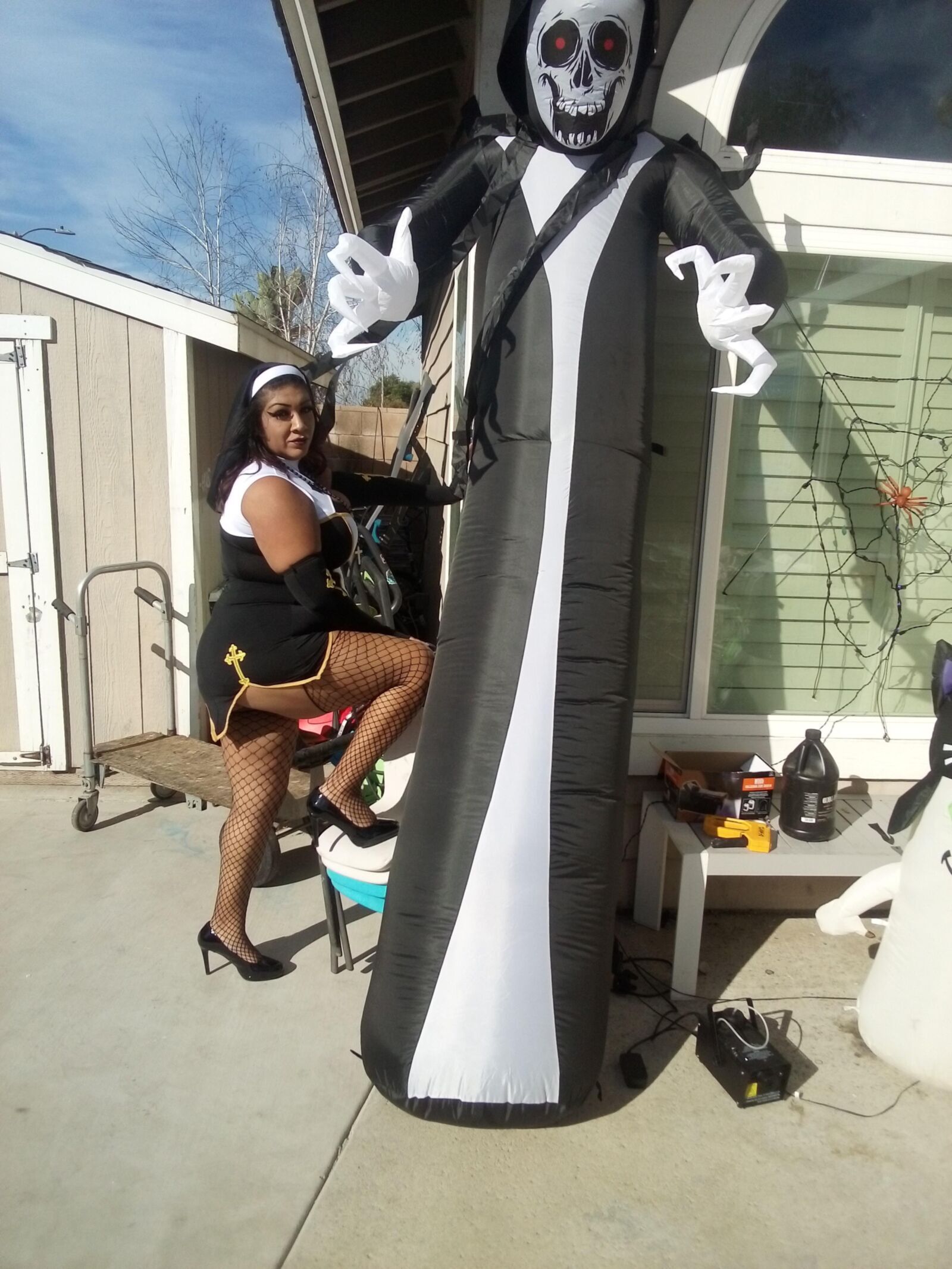 CHINA LOCA DRESSED UP AS A SLUTTY NUN 