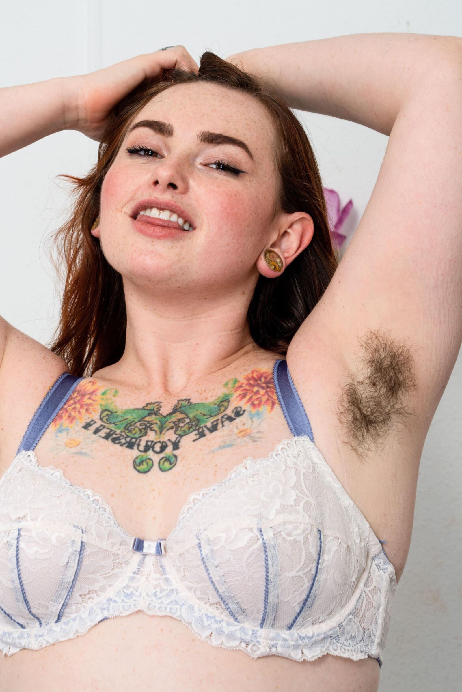 Bella Hairy Armpits Focused