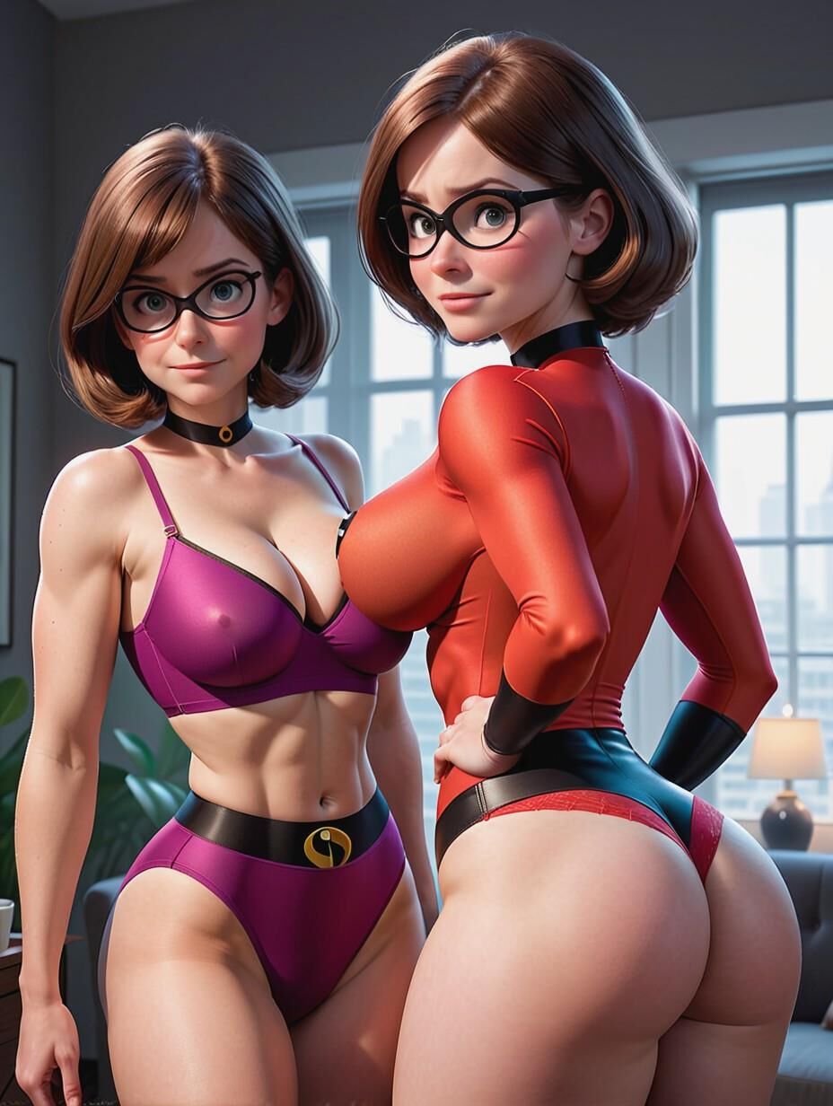 Helen and Violet Parr from the Incredibles 4