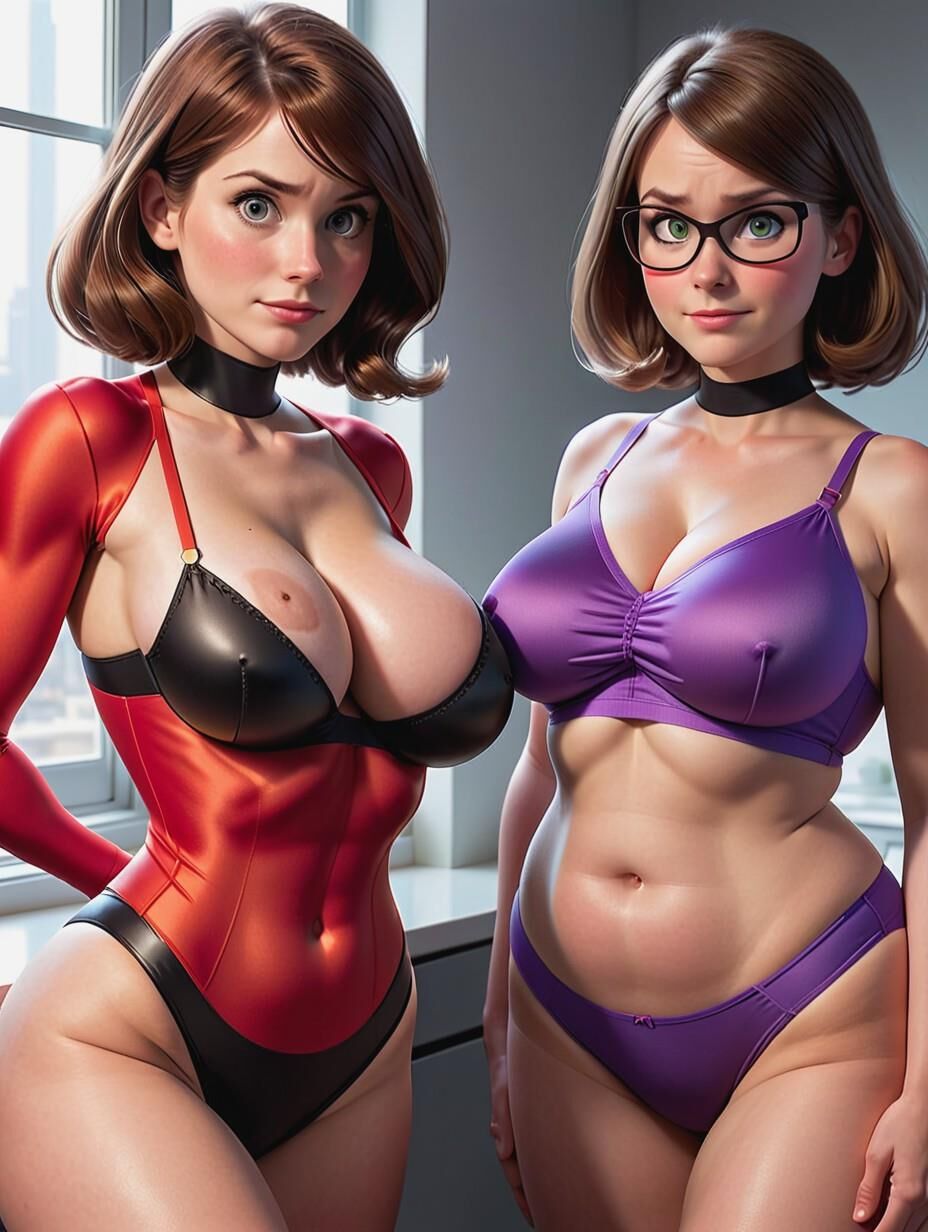 Helen and Violet Parr from the Incredibles 4