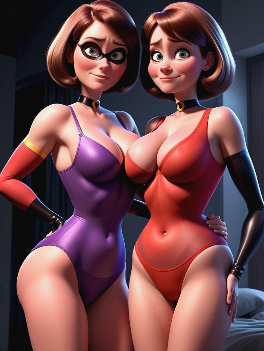 Helen and Violet Parr from the Incredibles 4