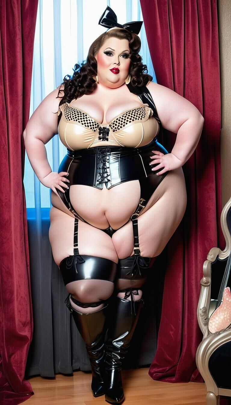 SSBBW in lingerie