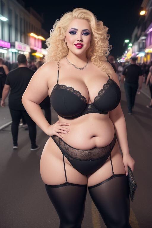 AI generated blonde BBW Beauties 