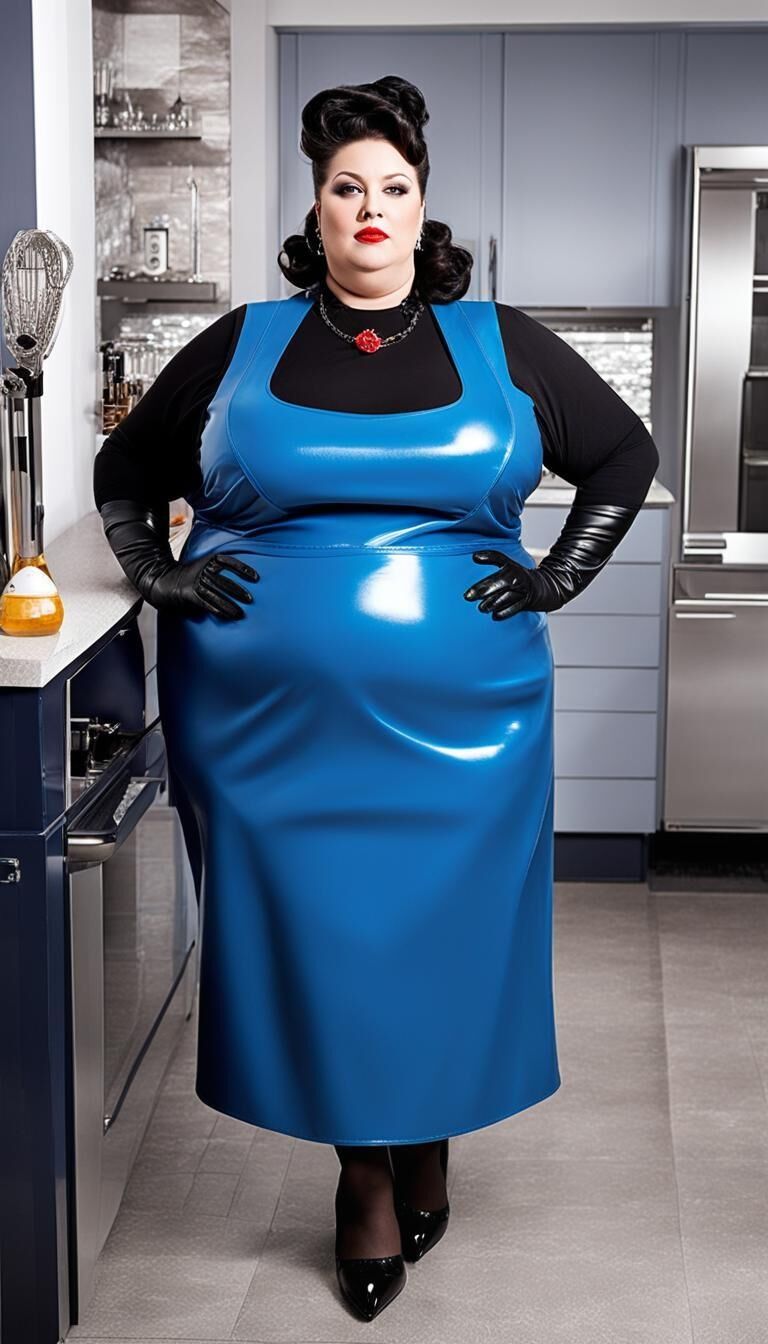 SSBBW In Latex Apron