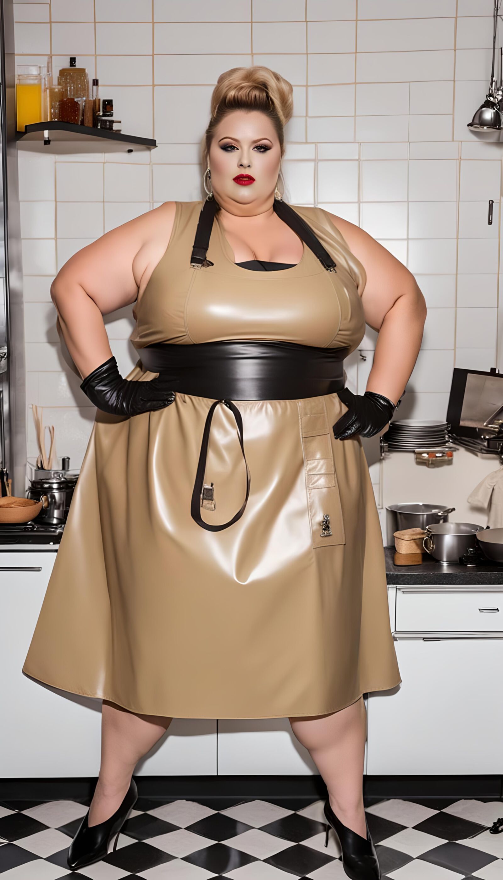 SSBBW in latex