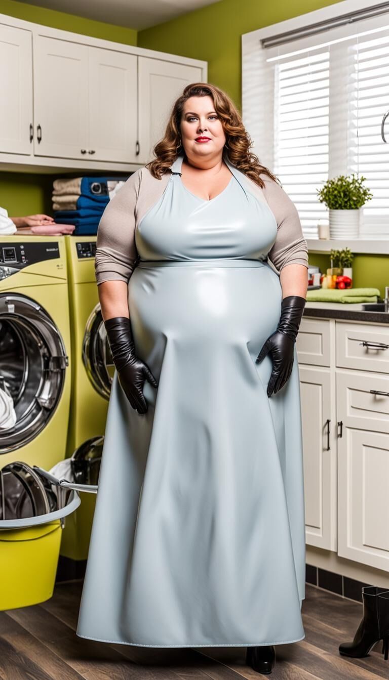 SSBBW latex apron