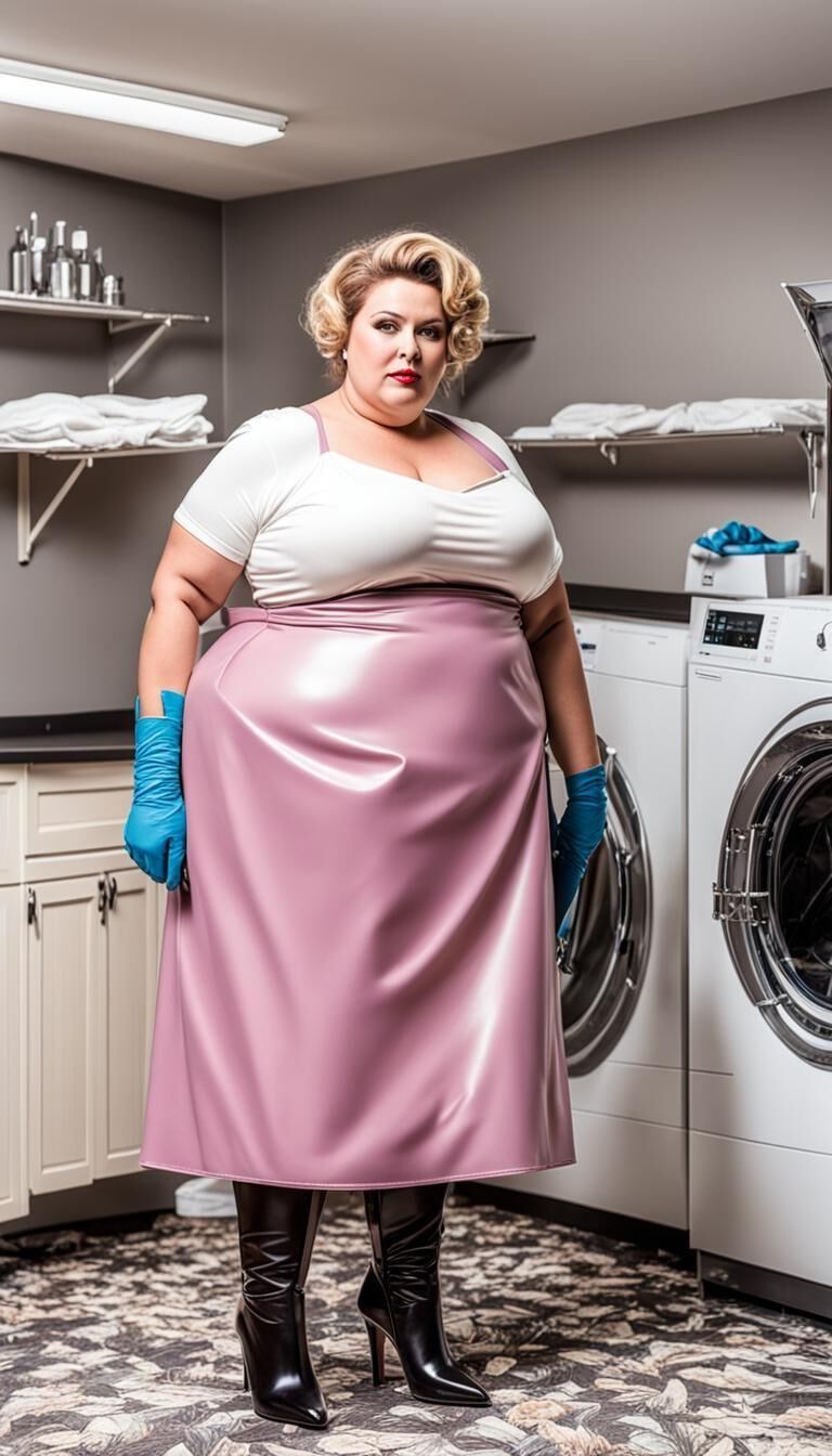 SSBBW latex apron