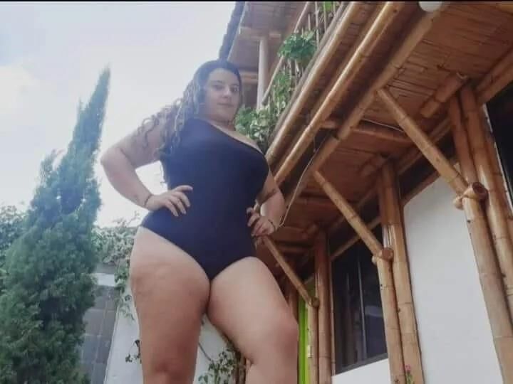 BBW Latina in One Piece Swimsuit