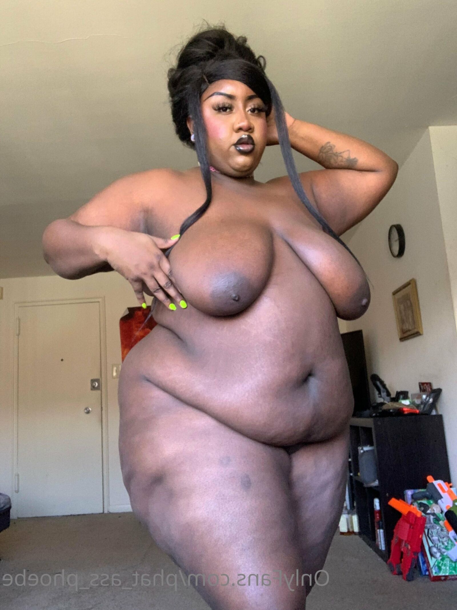 BBW PHAT CU PHOEBE GORDURA ÉBANO BELEZA