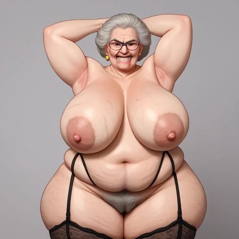 A.I. bbw old ladys in garter belts showing off their hairy bodys