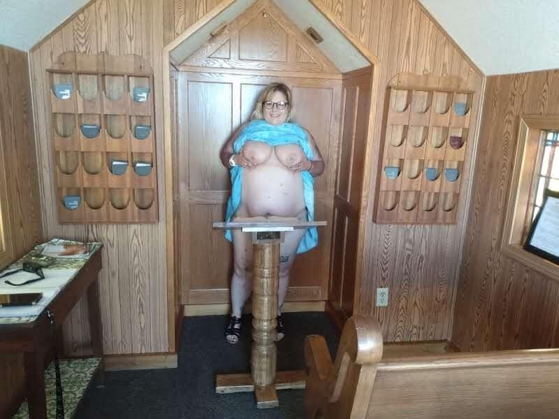 BBW brat PoppyJay NAKED in a CHAPEL 