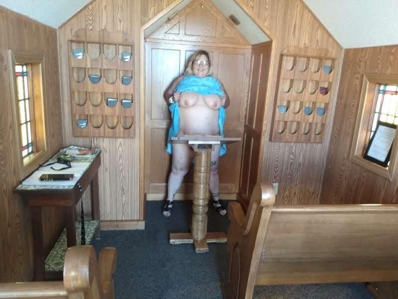 BBW brat PoppyJay NAKED in a CHAPEL 