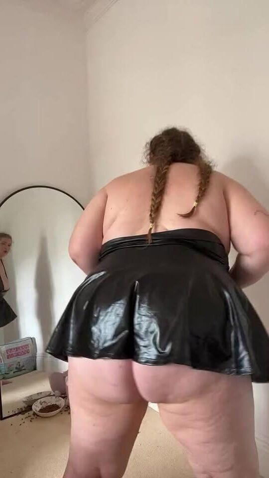 Sexy BBW PVC brilhante e látex