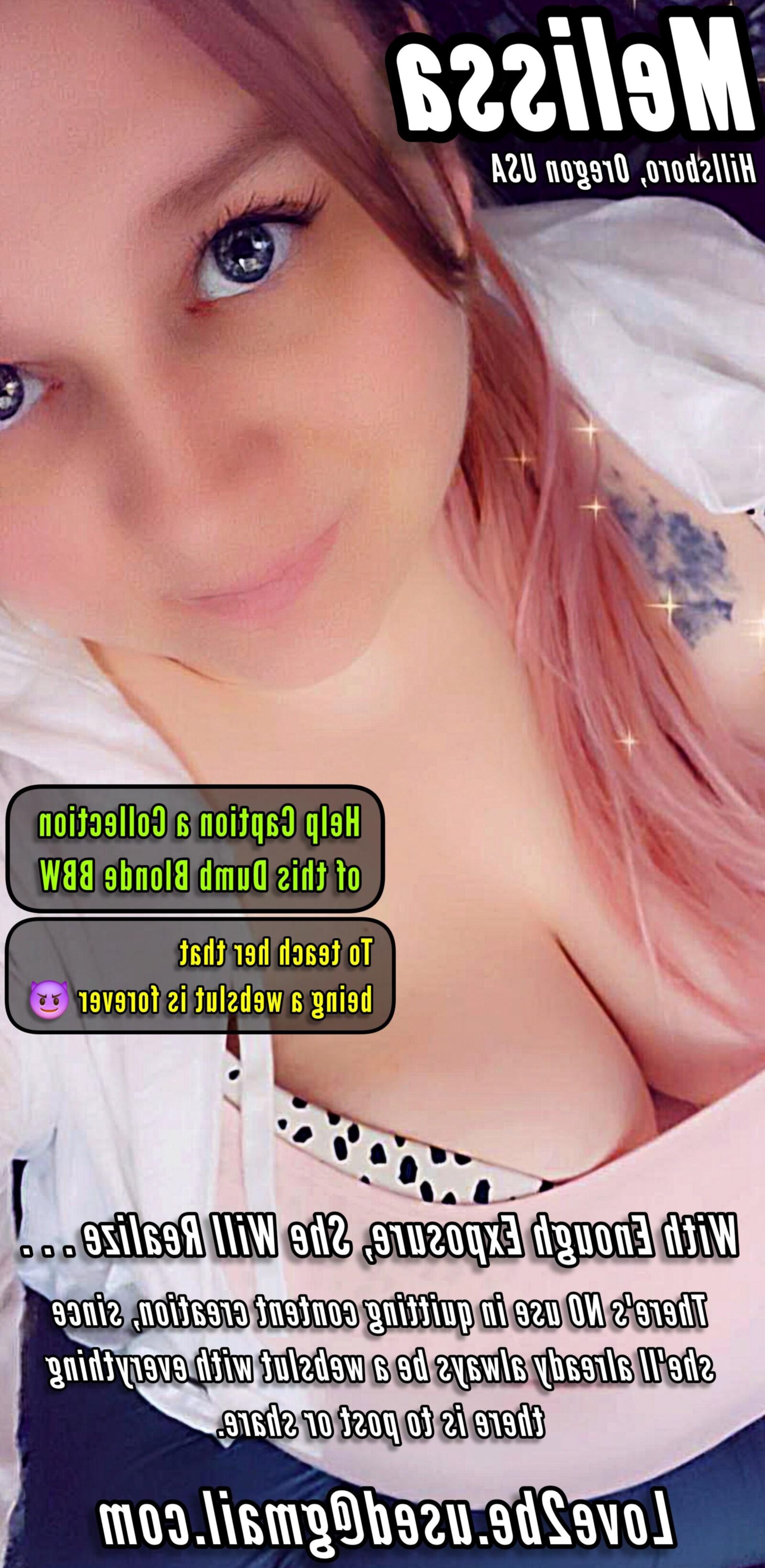 Help Humiliate and Degrade this Fat Busty Webslut Mom Melissa