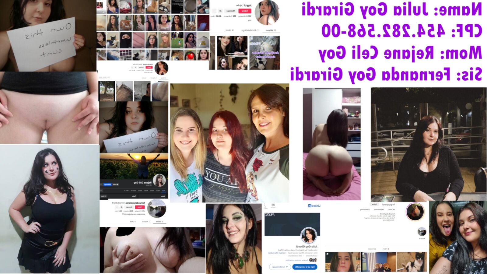 Morena de puta BBW de América del Sur expuesta Repost y Expose