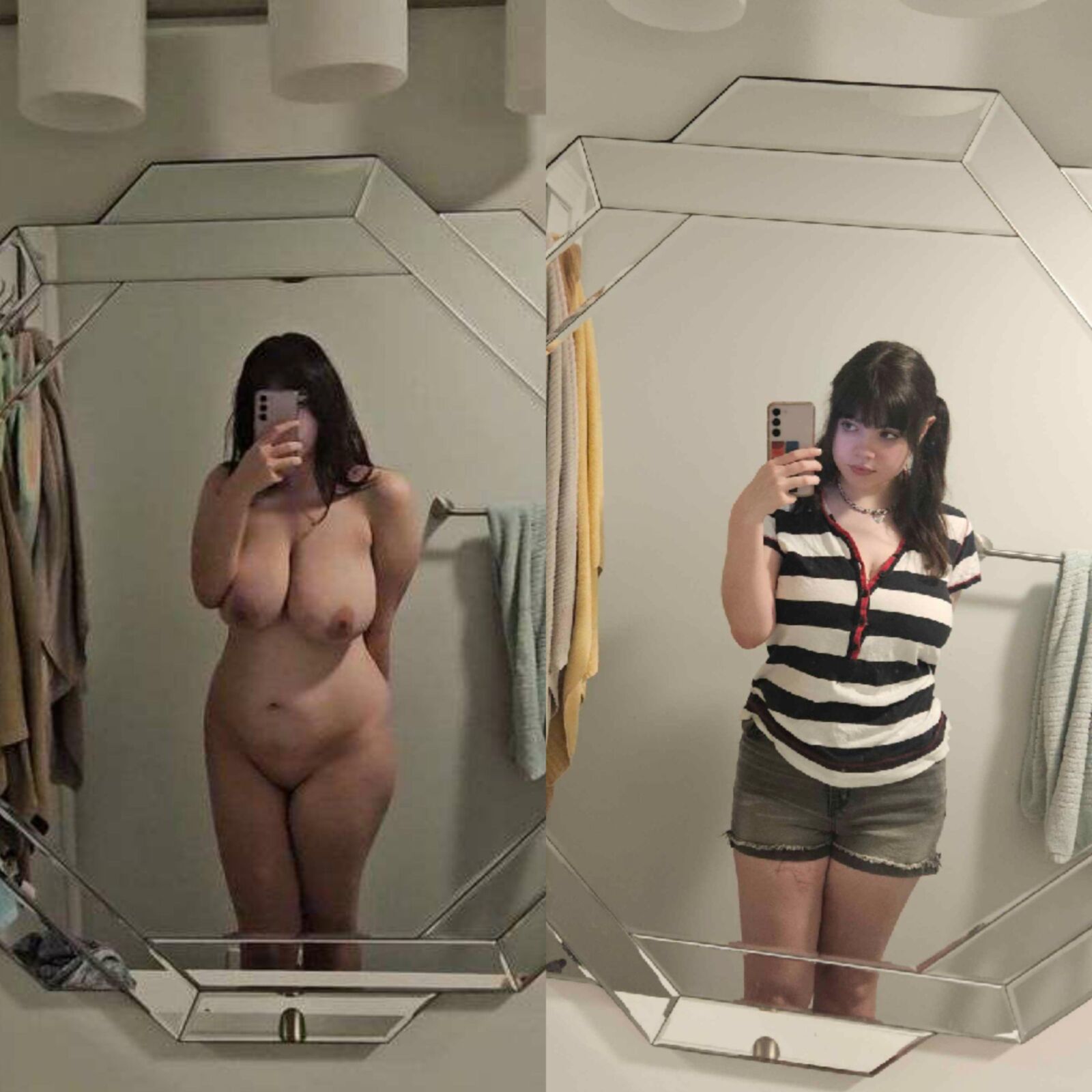 On/offs (clothed/nude selfies all body types)