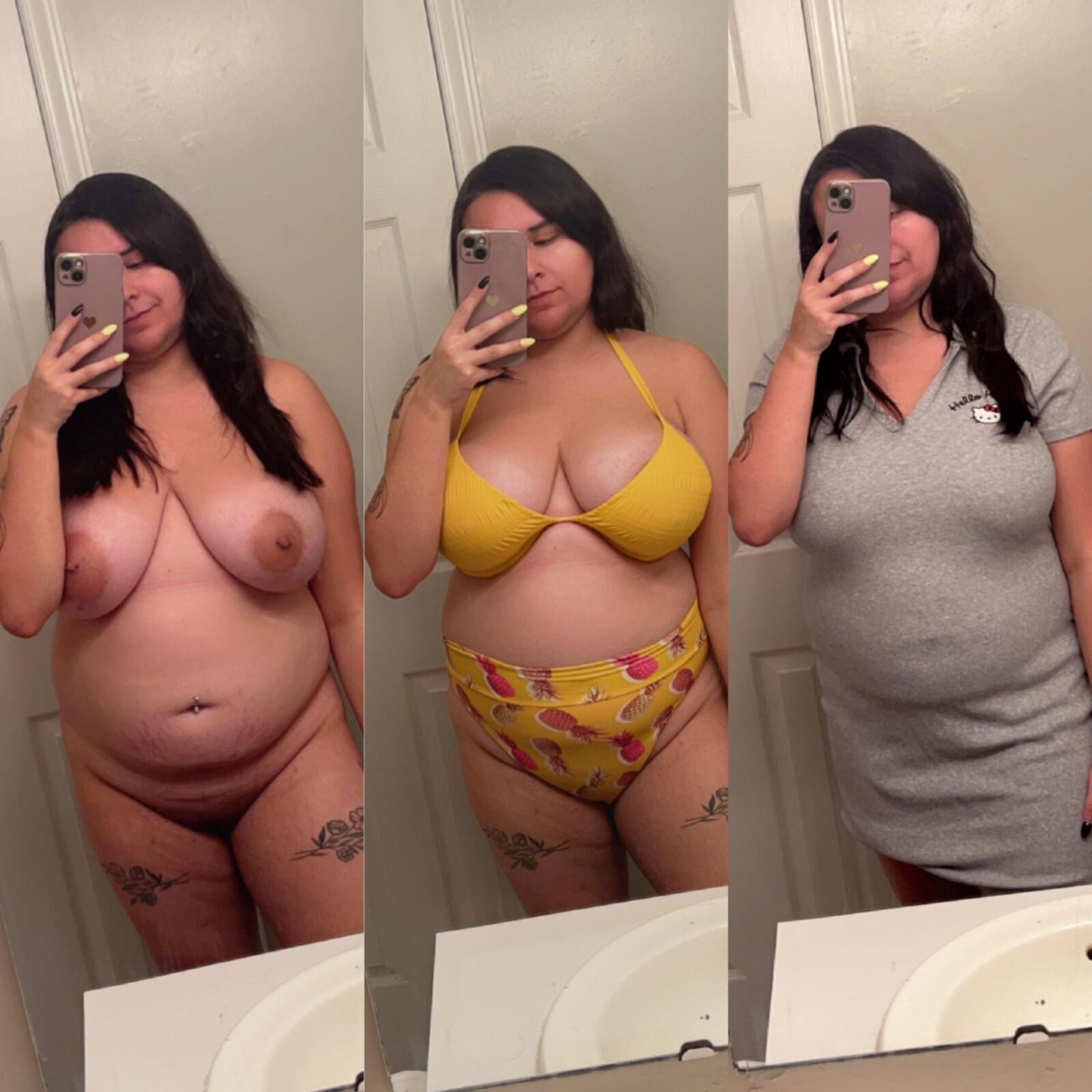 On/offs (clothed/nude selfies all body types)