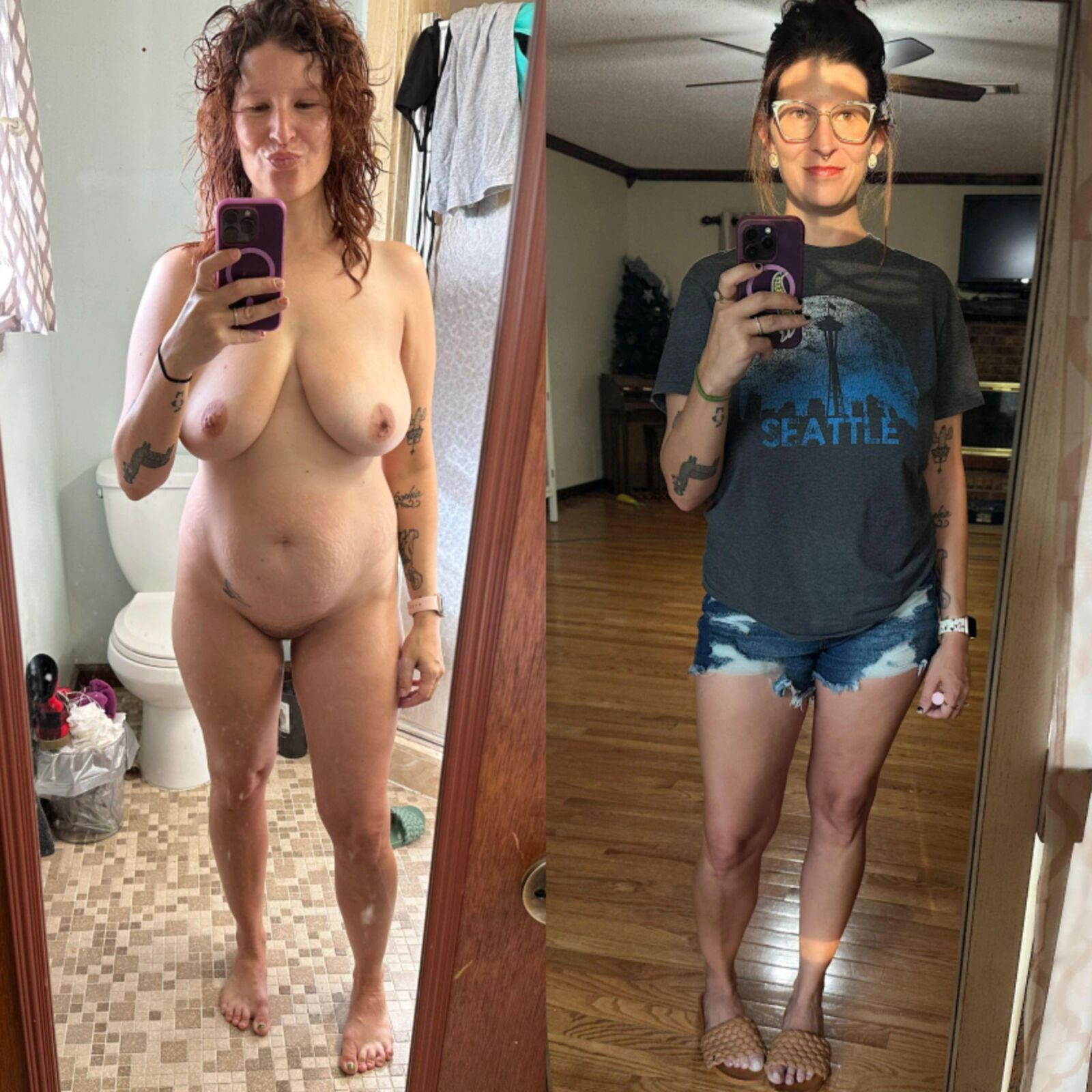 On/offs (clothed/nude selfies all body types)