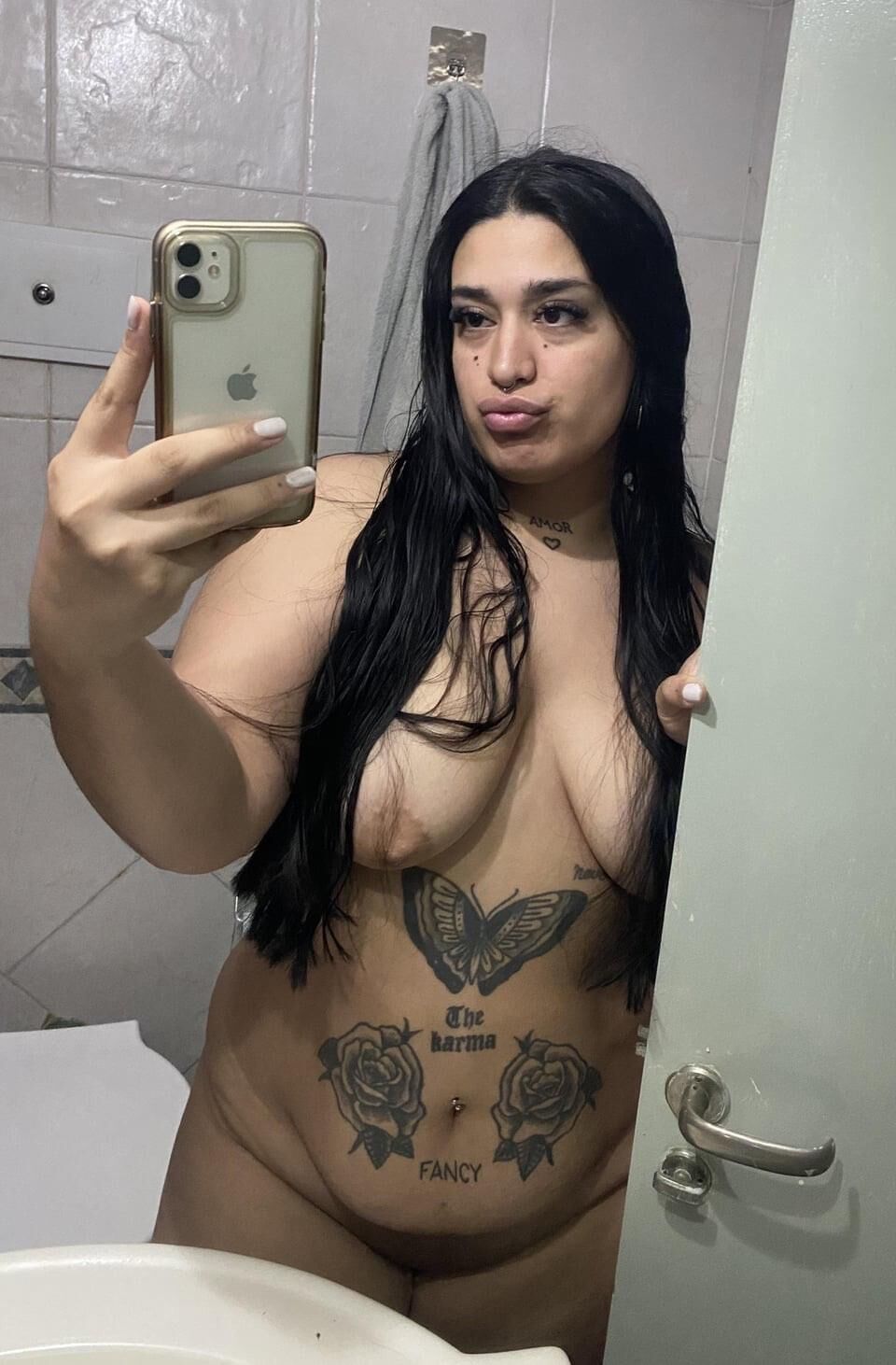 Sexy BBW Mexican With Tattoos 