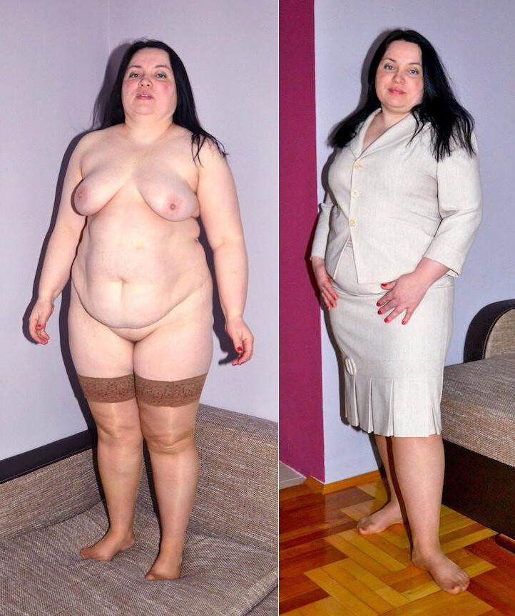 服を着ていない服を着ていないBBWの女性の素敵なコレクション