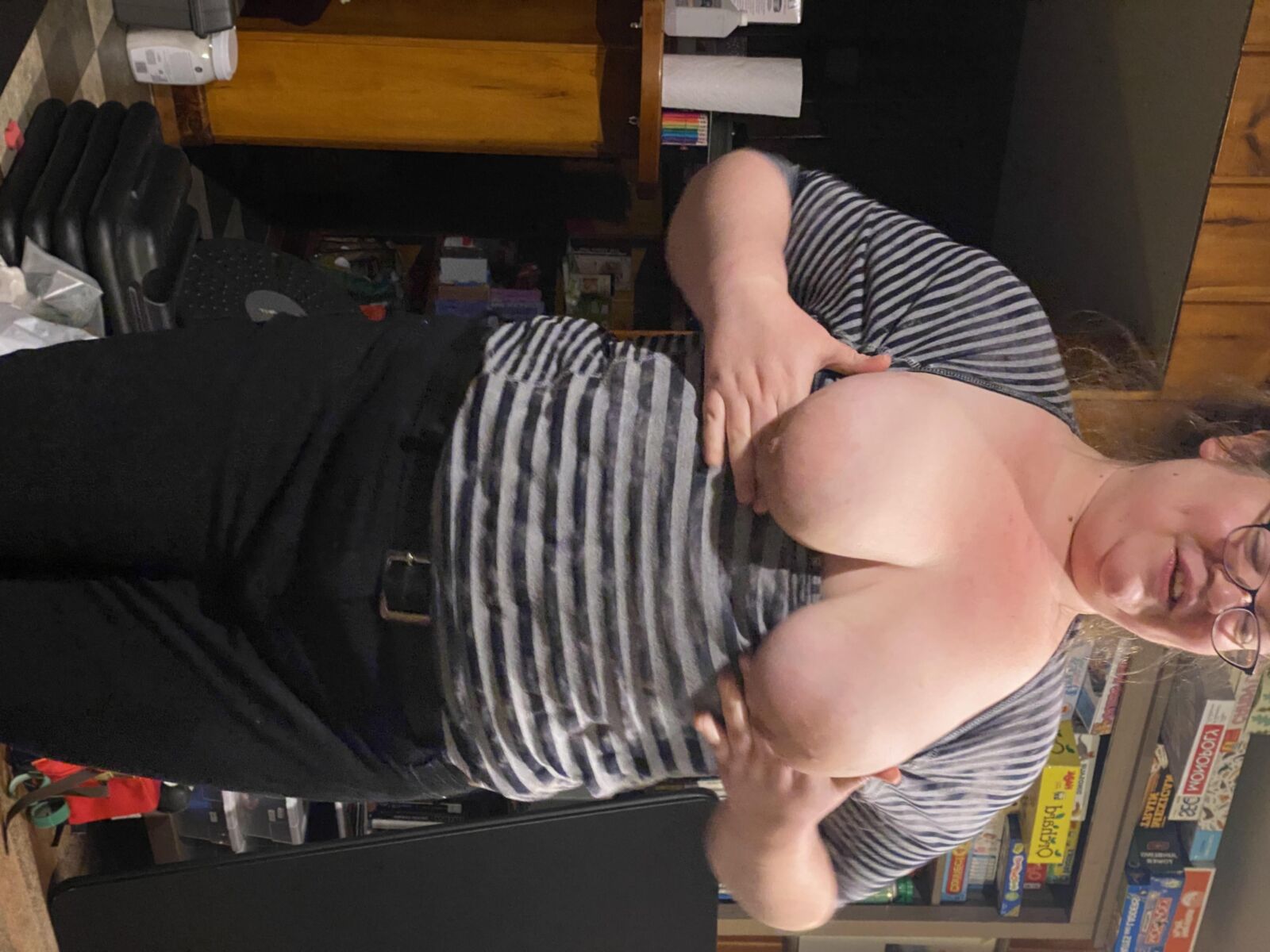Exposed milf fuck toy with big saggy tits and fat ass