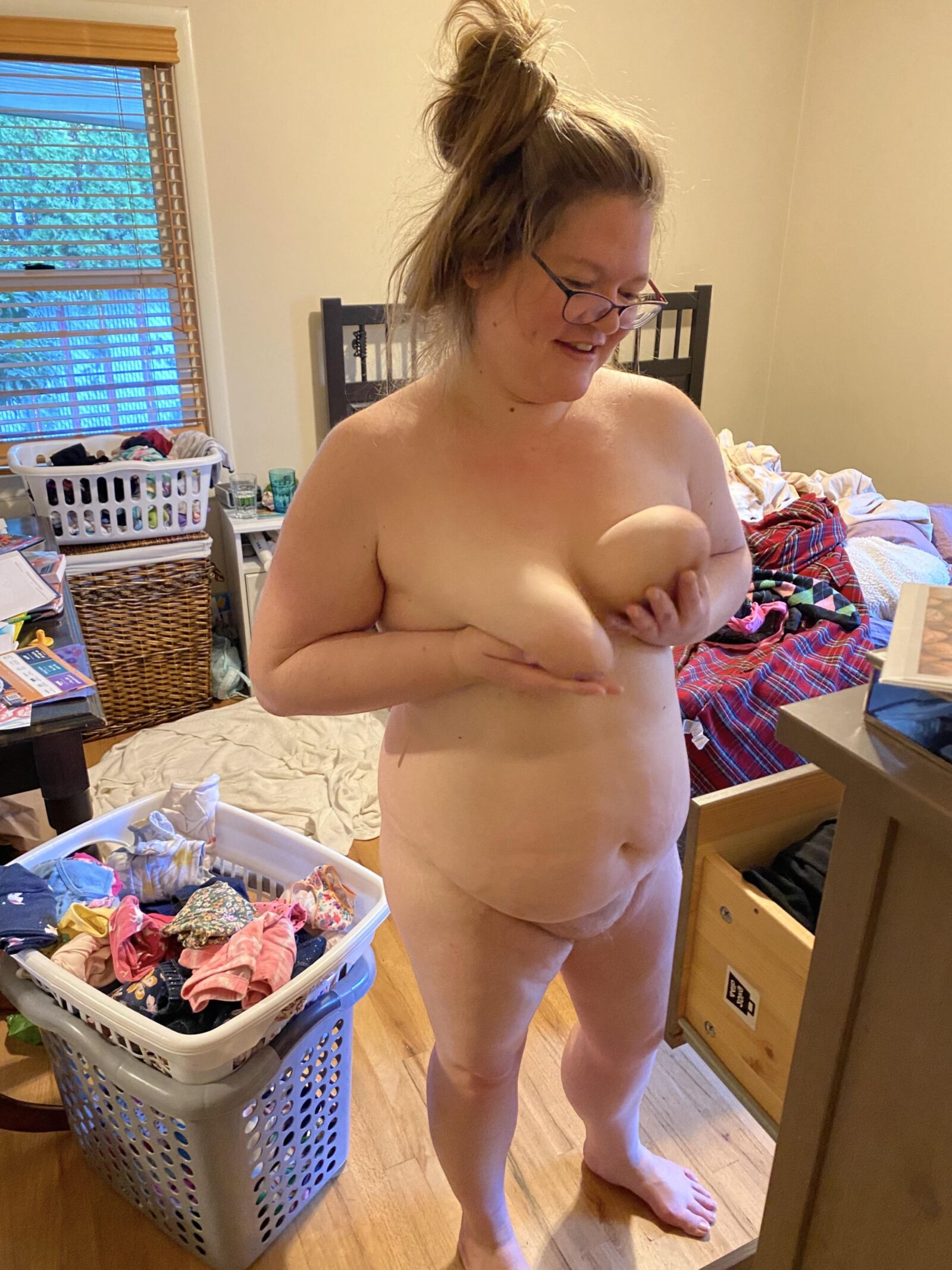 Exposed milf fuck toy with big saggy tits and fat ass