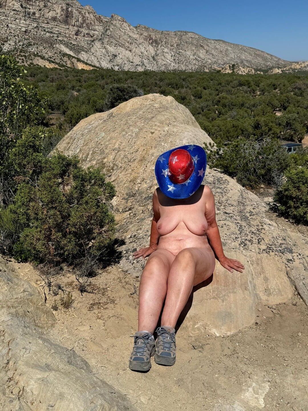 Chubby Milf Exposed Outdoors