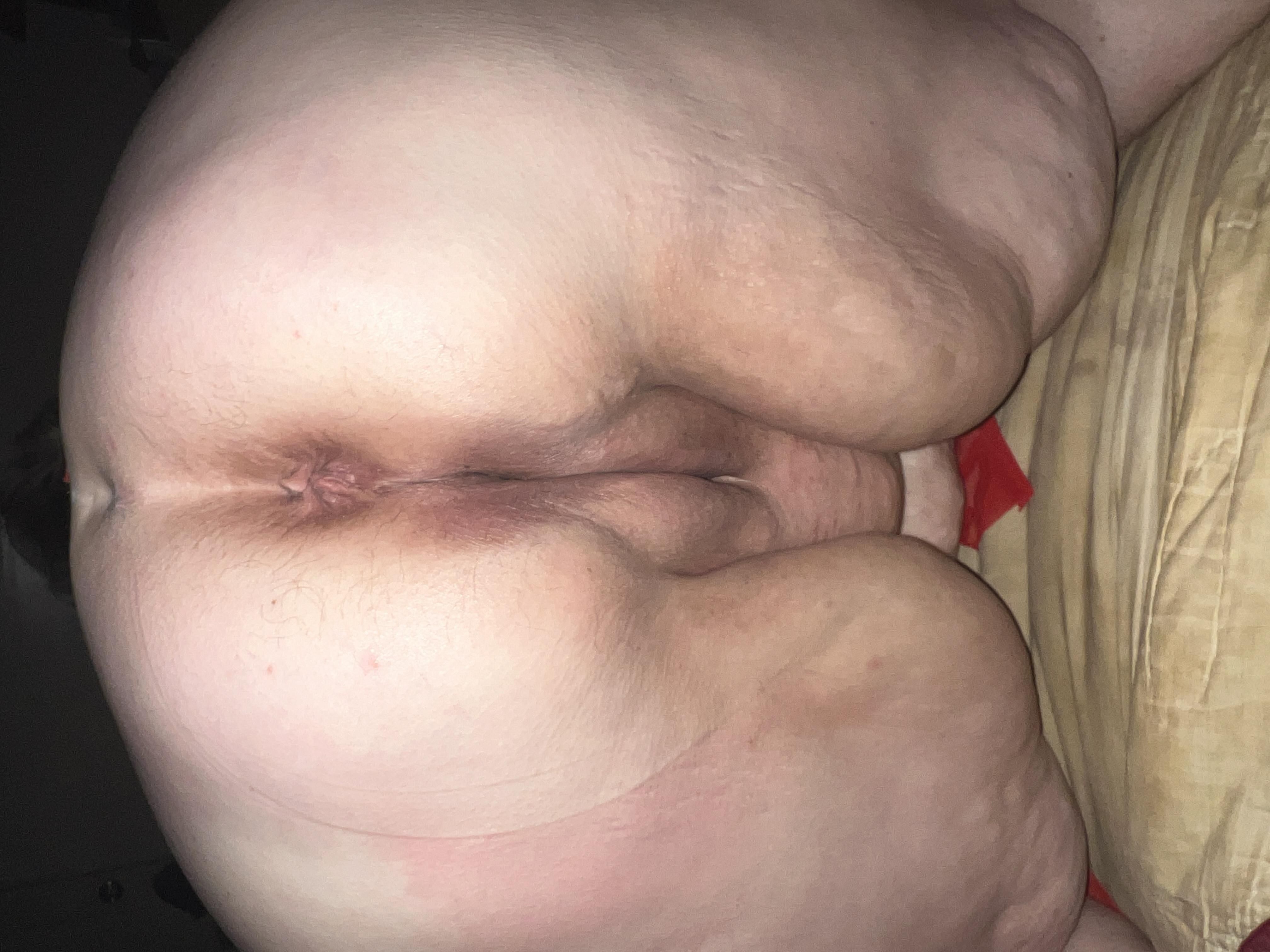 Bbw wife's pussy and ass for jerking off
