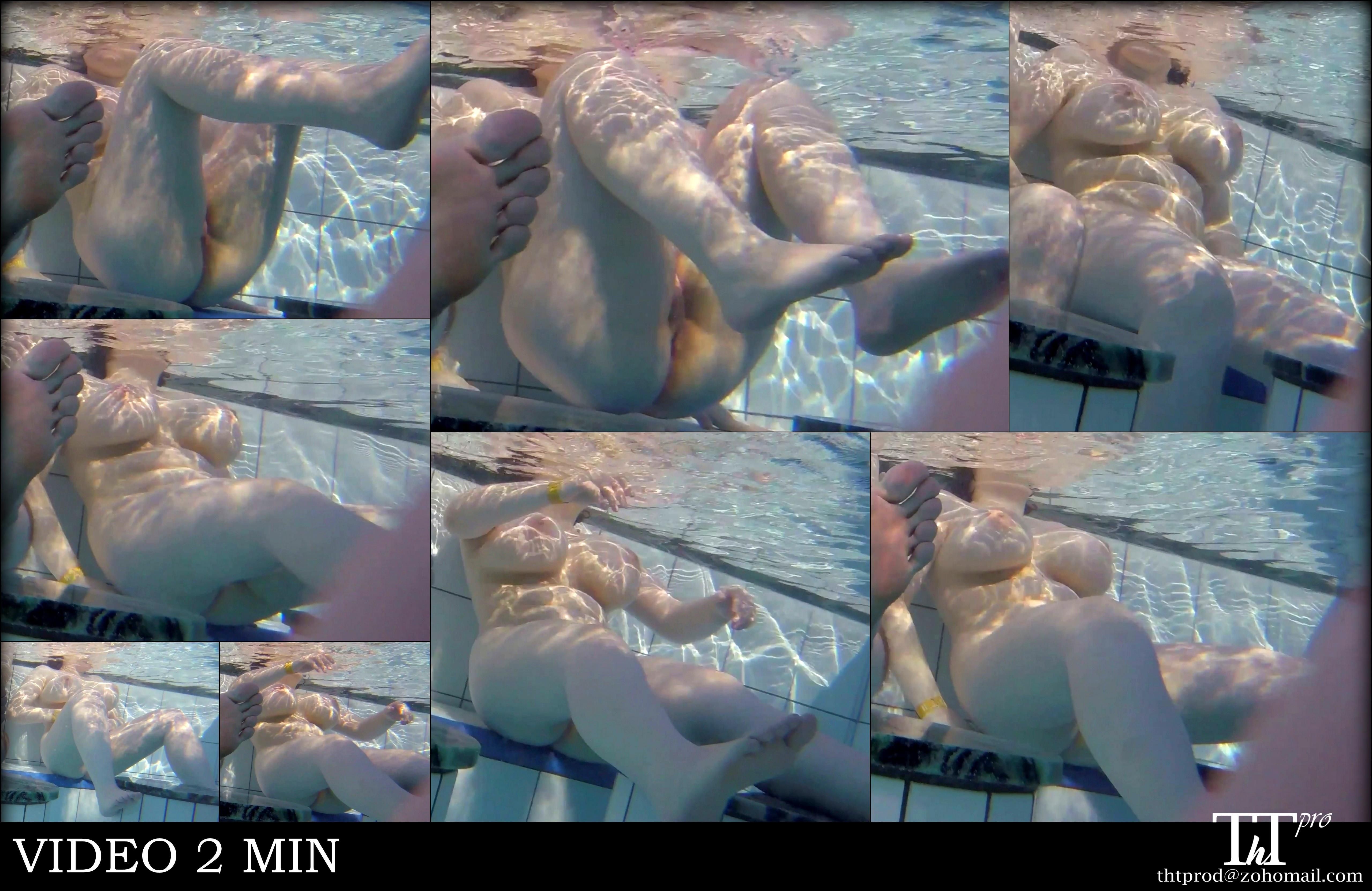 Обнаженные BBWS в бассейне подводной вуайеер