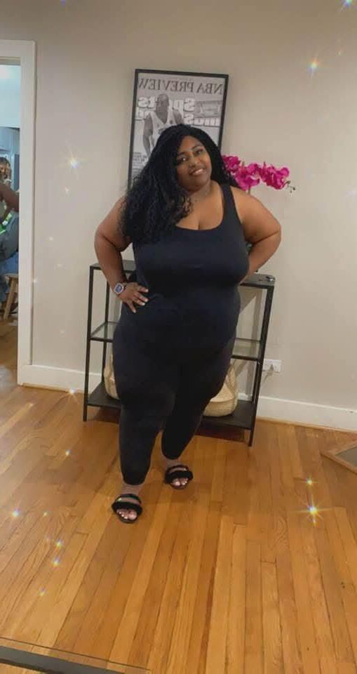 Красивая черная мамаша SSBBW