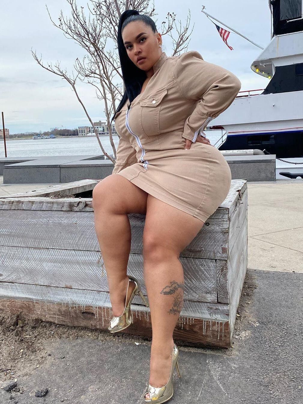 . Thick fleshy thighs