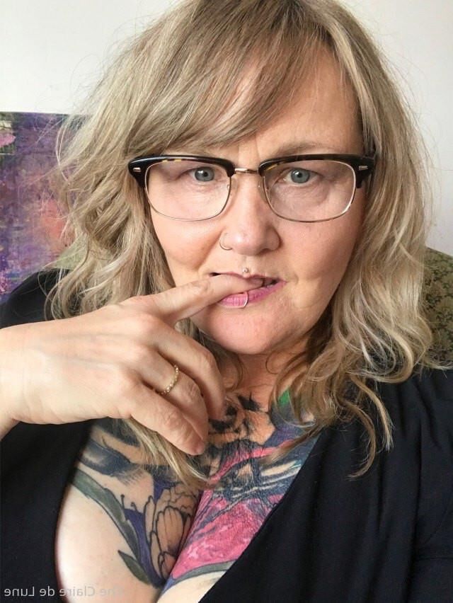 Claire Big Butt Big Tits Tattooed Sexy Blonde BBW Granny Mixed H