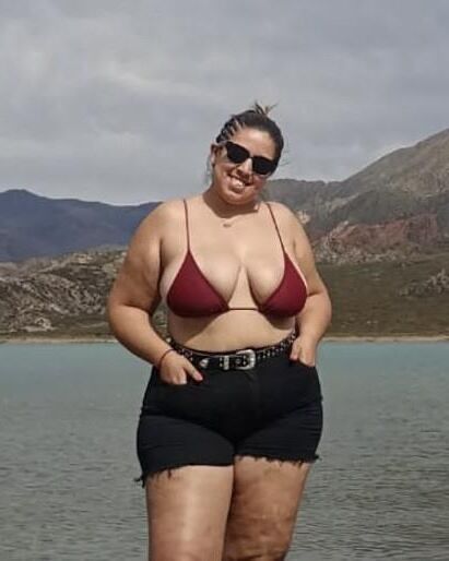 Chubby latina in bikini