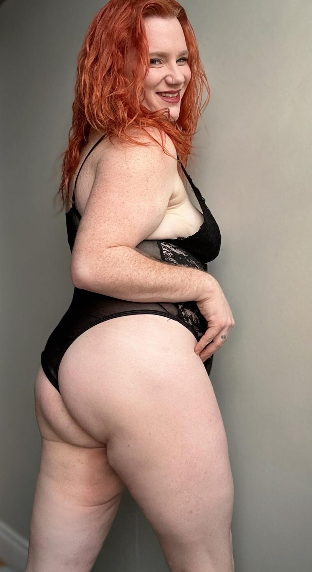 Chubby ginger slut with big saggy tits 