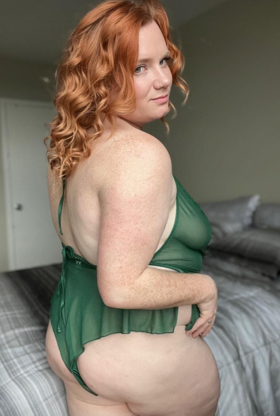 Chubby ginger slut with big saggy tits 