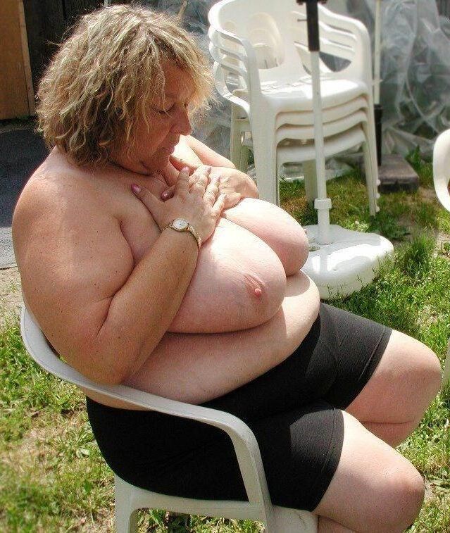 Fat old women's bodies exposed