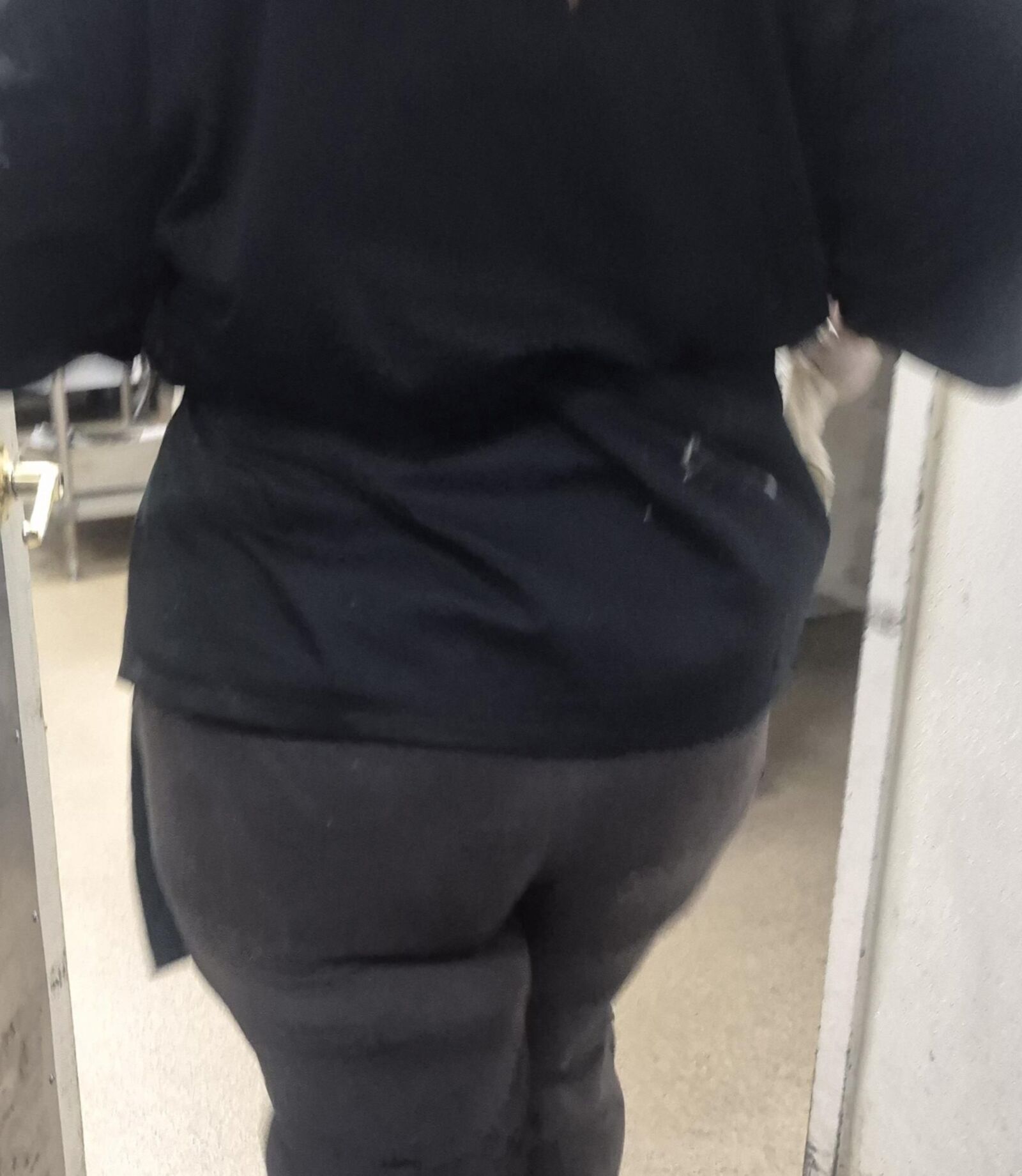 Cassie wearing tight pants for me