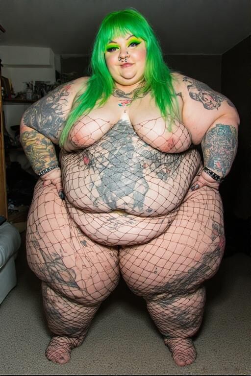 AI creations (I helped a little) BBW punks and piercings 