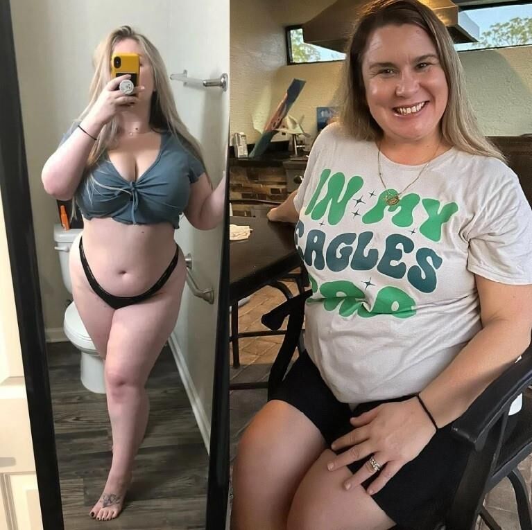 Fat BBW Loira esposa derramando roupas mostrando peitos gordos buceta