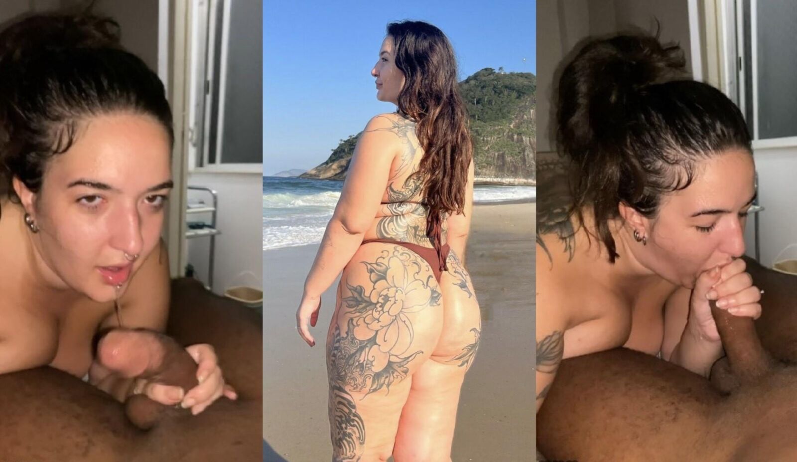 Raquel Huge Ass Big Tits Tattooed Brazilian BBW Girl Hot Shots