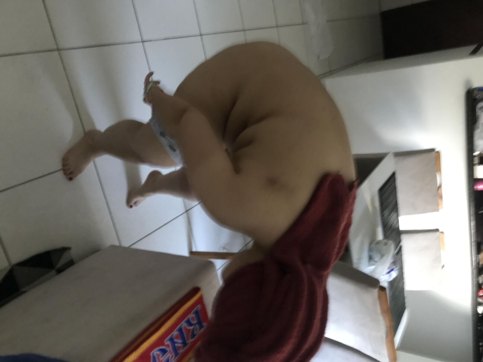 Unaware Wife After Bath 
