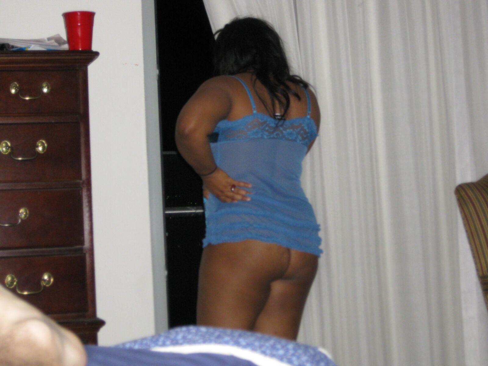 BBW preto em lingerie